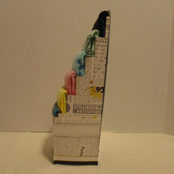 Harry Potter Socks Bioworld NEW Woman Size 8-12 Blue Yellow Pink Crew Set Of 6 - Picture 4 of 8